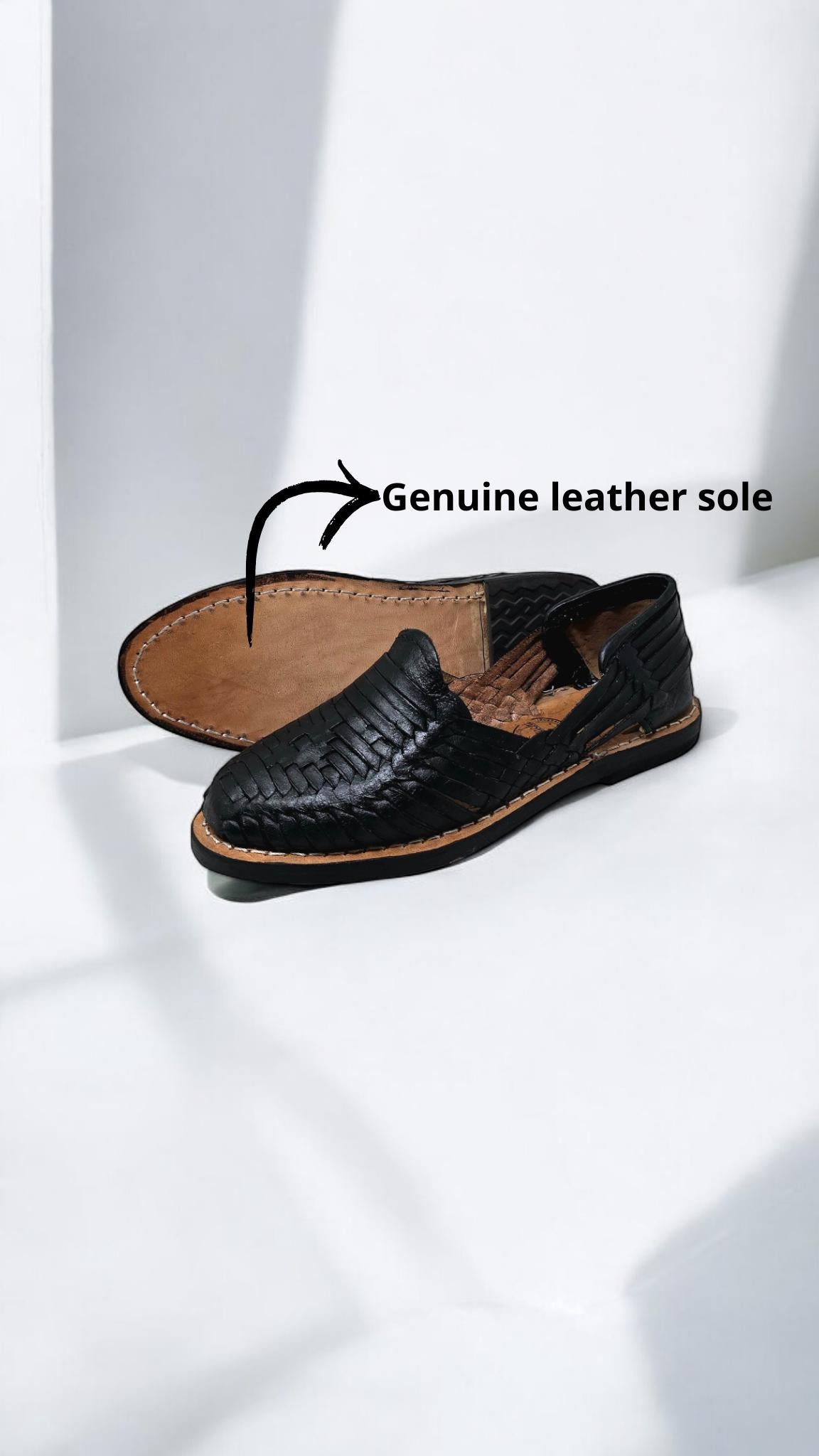 Handmade Leather Huaraches for Women – Neutral Colors: White, Black, Beige, Taupe and Satchel Tan – Mexican Shoes, all sizes