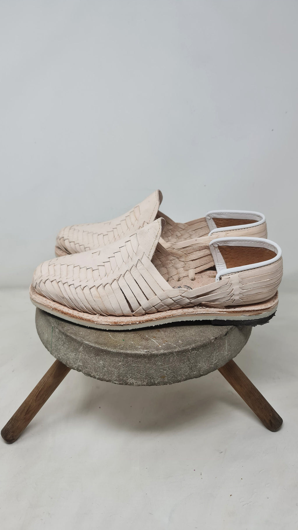 Men's Mexican Huaraches, Natural, Rubber Sole, Closed Toe Style - Made in Mexico and Shipped Directly