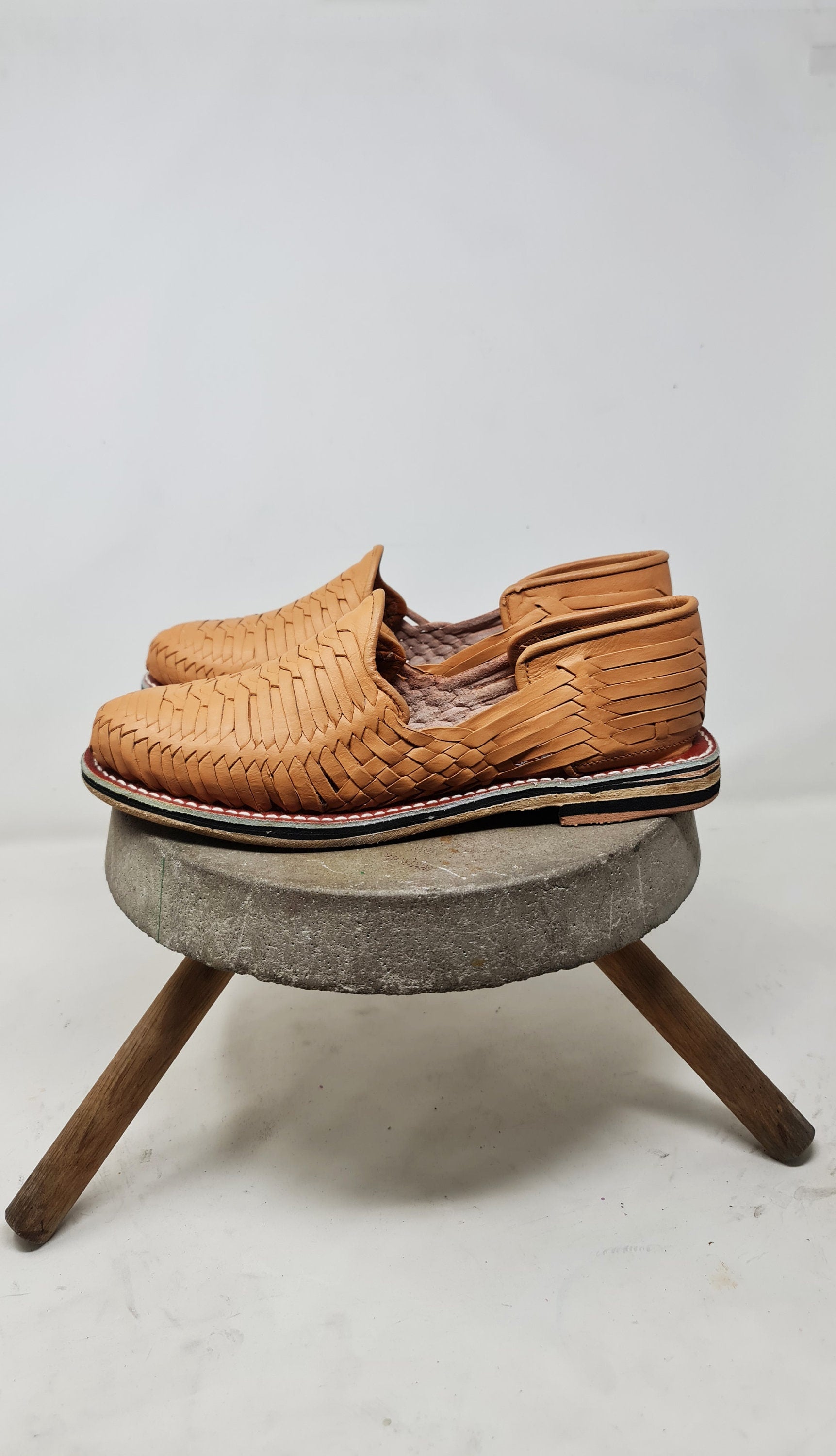 Men's Mexican Huaraches in Vachetta with Leather Sole | Shipped from Mexico