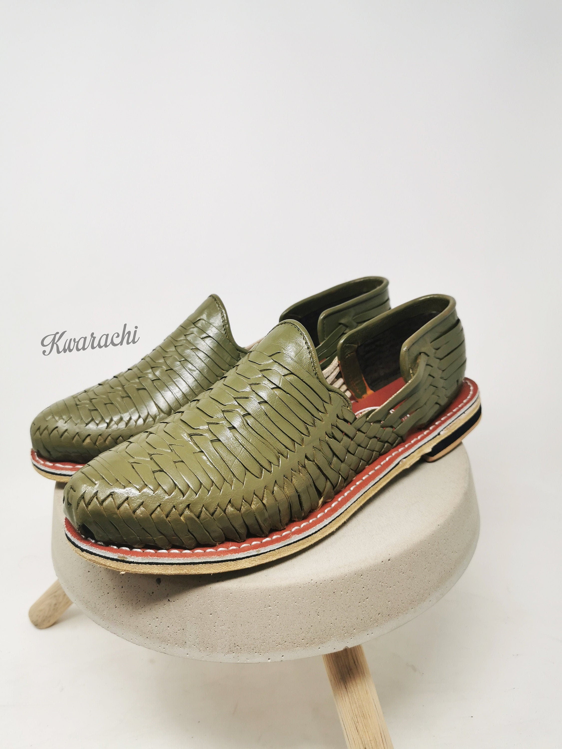 Men's Huaraches in Military Green - Comfort and Style with Every Step