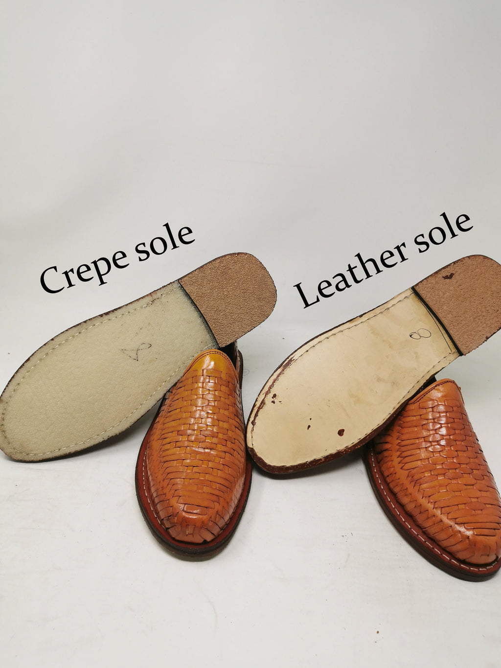 Men's closed-toe huaraches in shedron color - handmade with genuine leather sole