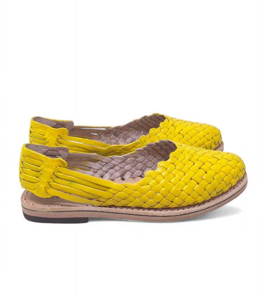 Yellow Huaraches for Women – Comfortable and Fresh Sandals Sizes 5-10 US – Eye-Catching Summer Footwear