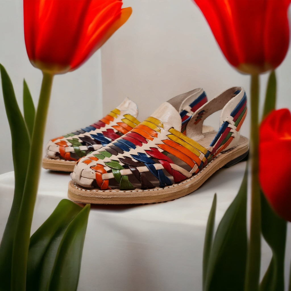 Colorful Mexican Huaraches for Women with Ventilated Design | Shipped from Mexico