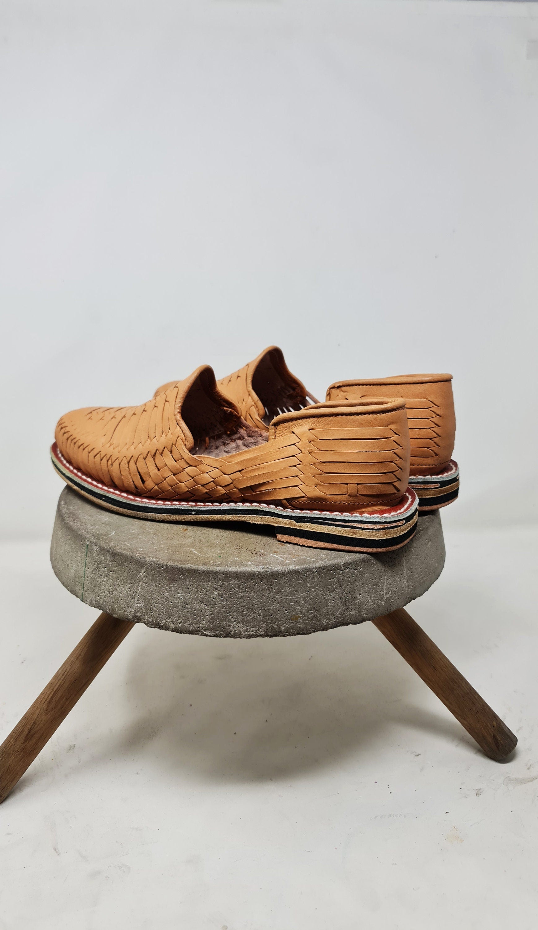 Men's Mexican Huaraches in Vachetta with Leather Sole | Shipped from Mexico