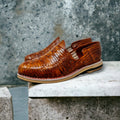Men's Hand-Painted Vintage Huaraches – Leather Sole
