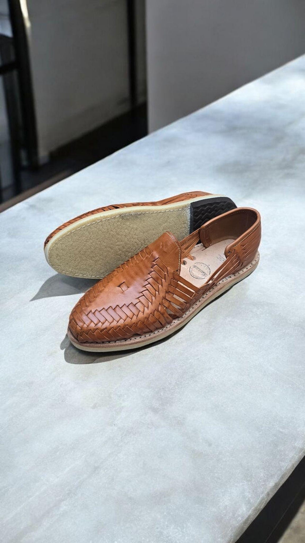 Mexican Huaraches for Men, Walnut color | Boho style for weddings, beach, and smart casual looks