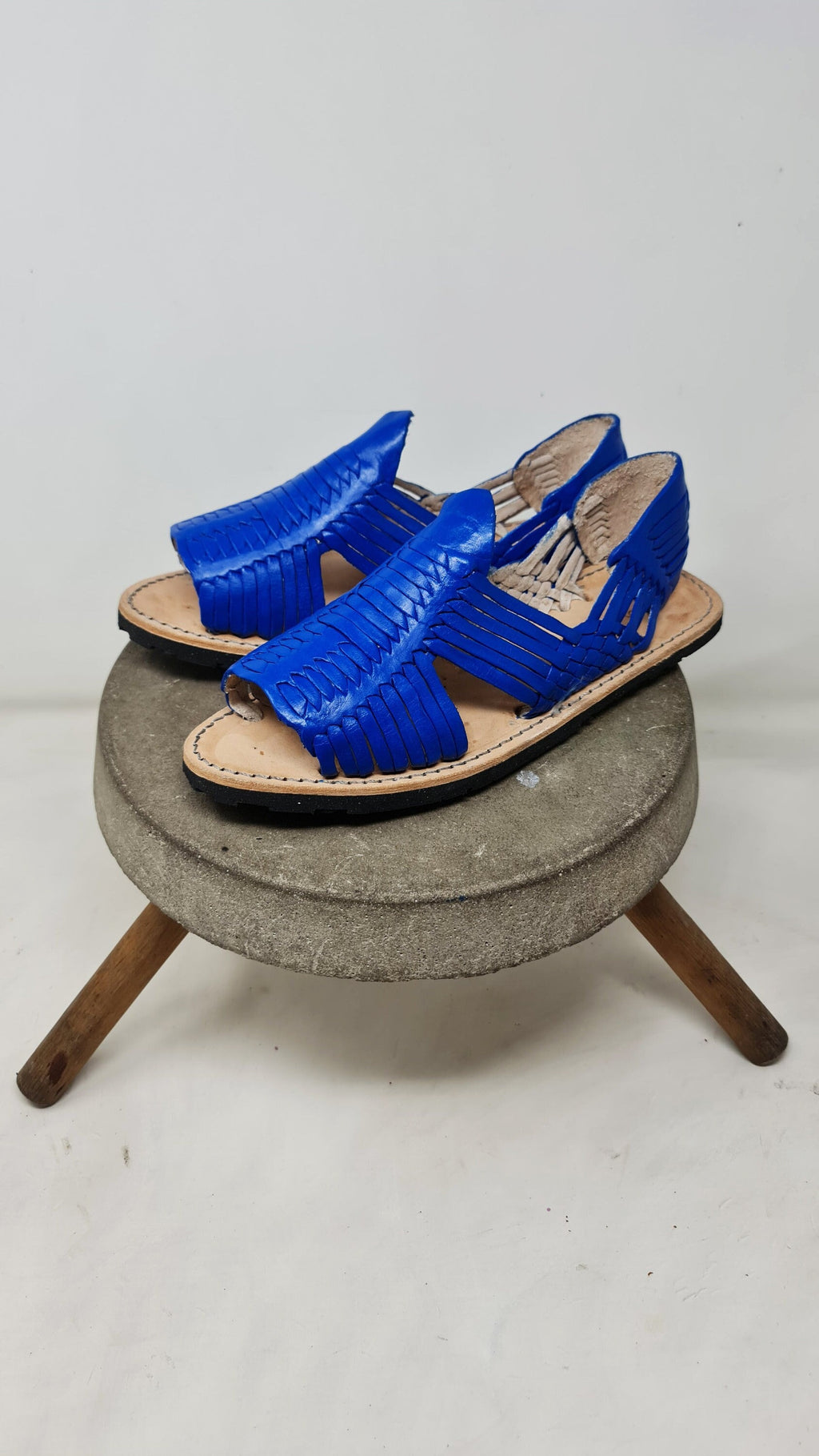 Exclusive Blue Mexican Huaraches for Men | Durable Rubber Sole | Authentic and Handmade from Mexico