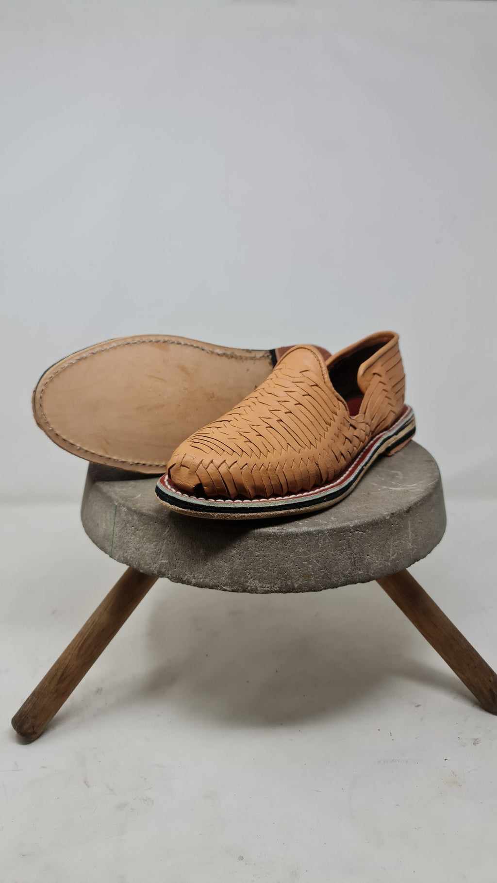 Men's Mexican Huaraches in Vachetta with Leather Sole | Shipped from Mexico