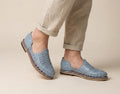 Men's Light Gray Mexican Huaraches with Leather Sole | Closed Toe
