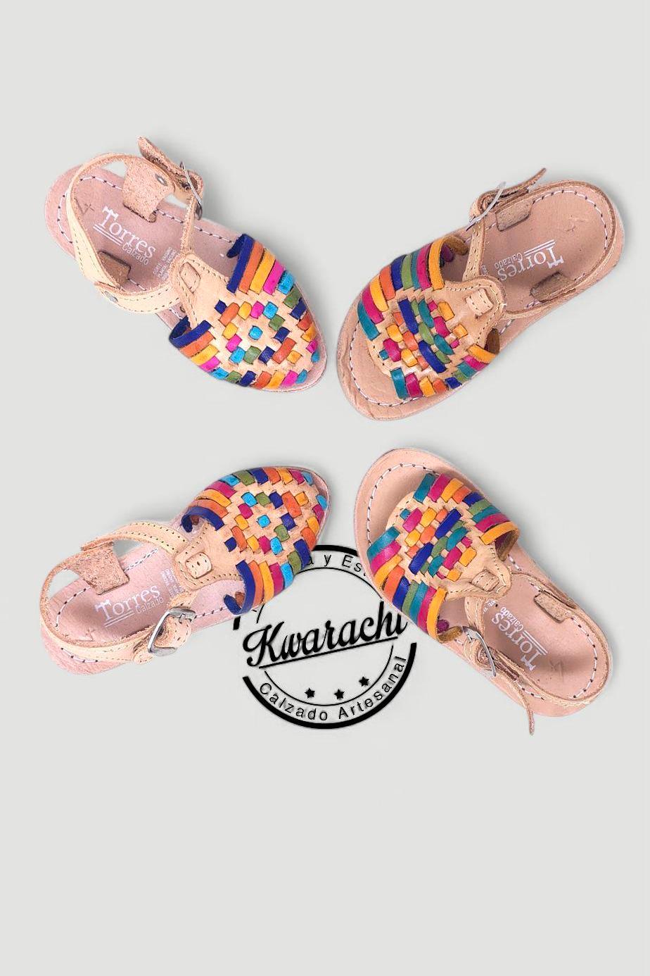 Baby & Girls' Mexican Huaraches – Vibrant Colors