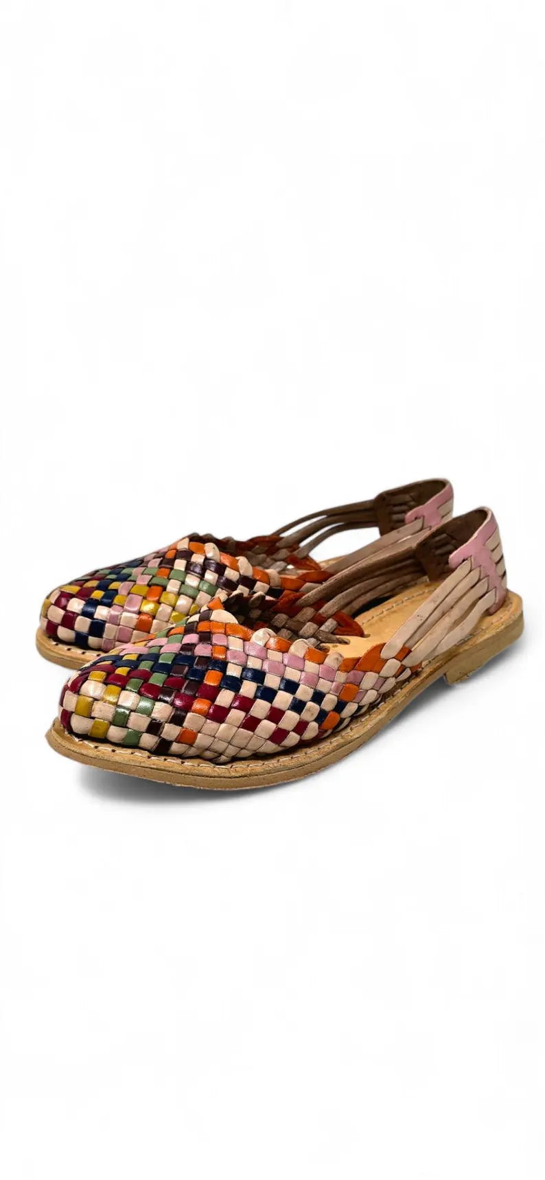 Women's woven leather huaraches handmade in Mexico, Kwarachi